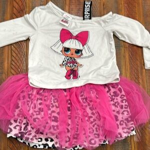 4-5T cute LOL tutu outfit used for birthday outfit worn once